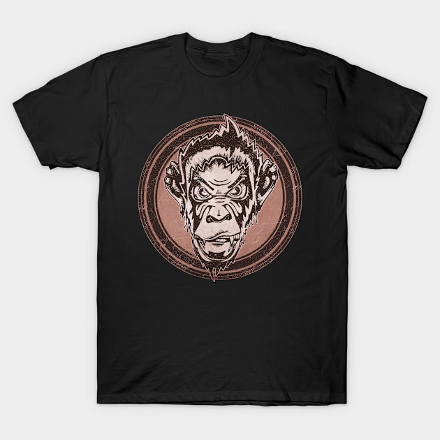 Wild Chimp Grunge Animal T-Shirt by wheedesign